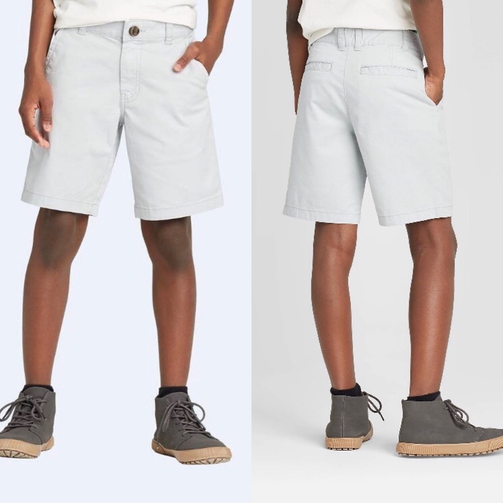 Cat & Jack Chino Shorts - Light Gray 6